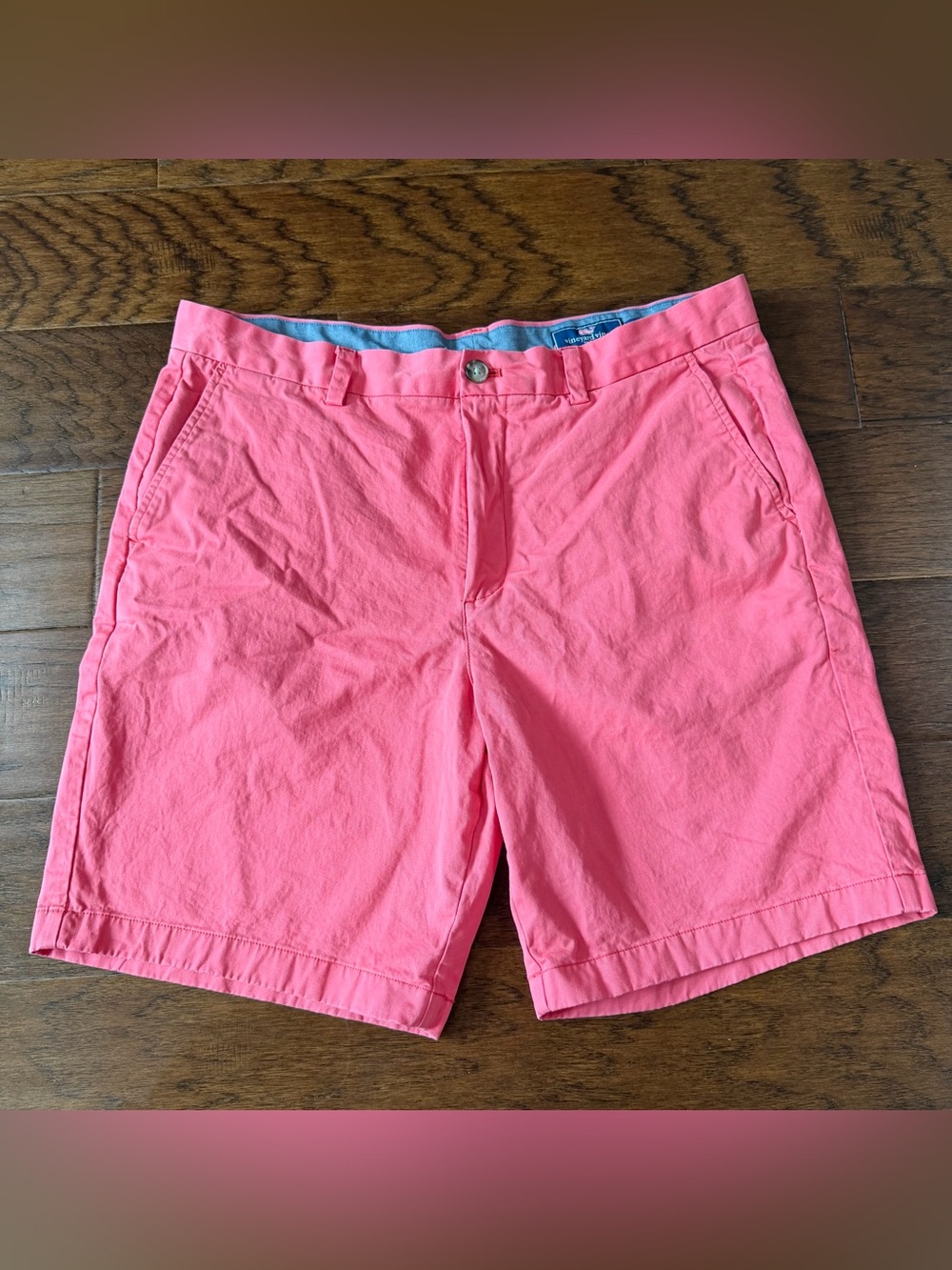 Vineyard Vines Breaker Shorts Mens 36 Pink Stretch Chino Golf 8 Inseam